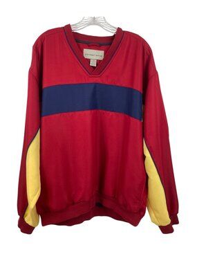 Cutter and Buck Colorblock Golf Mens Large Pullover Wind Rain Vintage 90s
